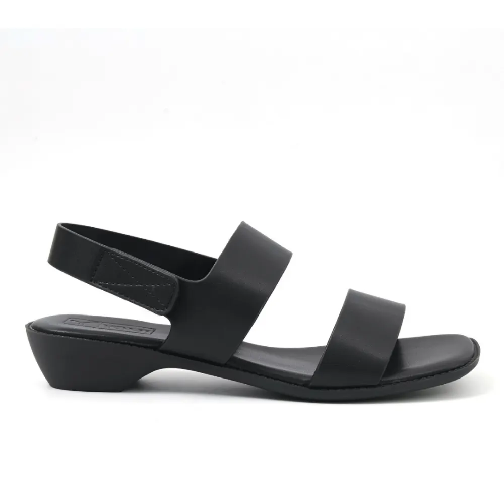 Giày Sandal Nữ Đế Thấp 3 Phân Hai Quai Ngang Tinh Tế